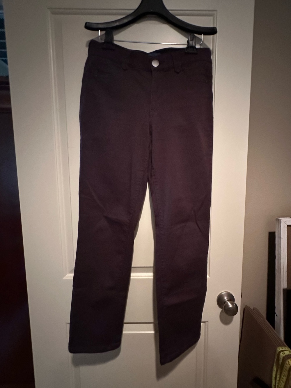 Democracy Classic Straight-Leg Pants in Deep Plum